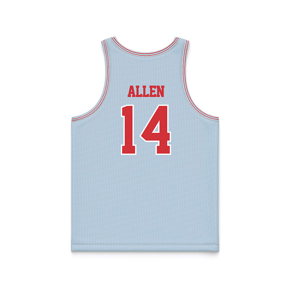 LA Tech - NCAA Men's Basketball : Will Allen - Light Blue Basketball Jersey-1