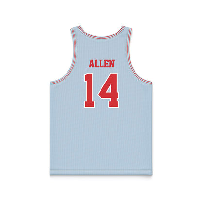 LA Tech - NCAA Men's Basketball : Will Allen - Light Blue Basketball Jersey-1