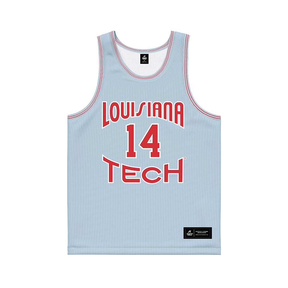 LA Tech - NCAA Men's Basketball : Will Allen - Light Blue Basketball Jersey-0