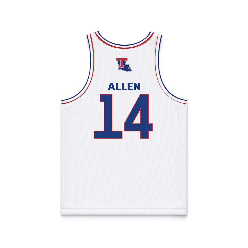 LA Tech - NCAA Men's Basketball : Will Allen - White Basketball Jersey-1