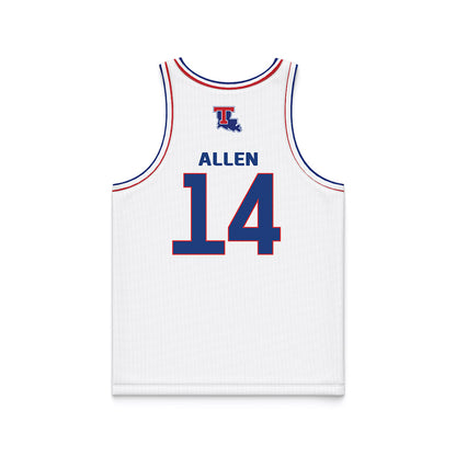 LA Tech - NCAA Men's Basketball : Will Allen - White Basketball Jersey-1