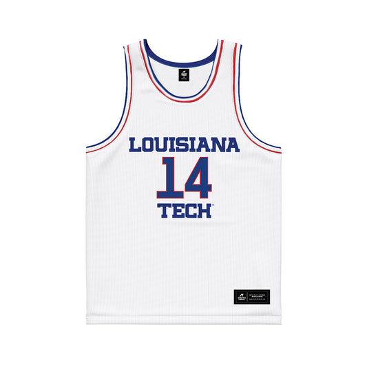LA Tech - NCAA Men's Basketball : Will Allen - White Basketball Jersey-0