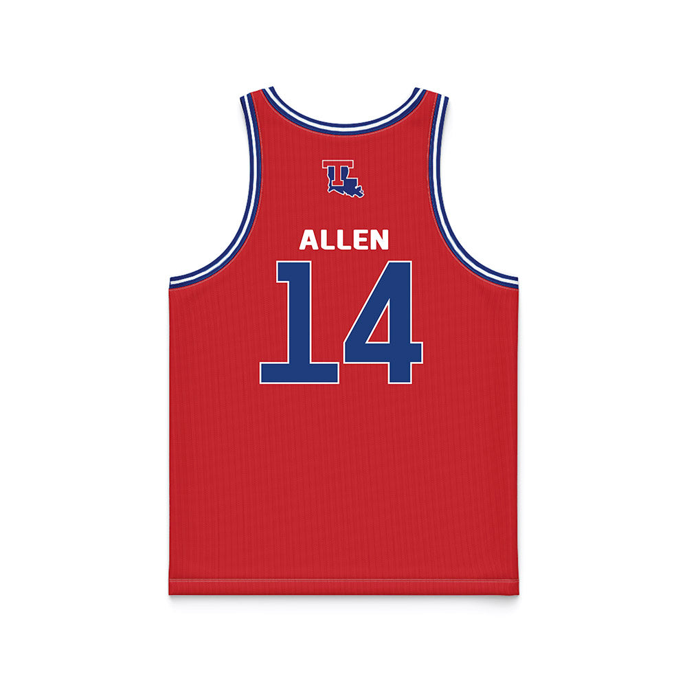LA Tech - NCAA Men's Basketball : Will Allen - Red Basketball Jersey-1