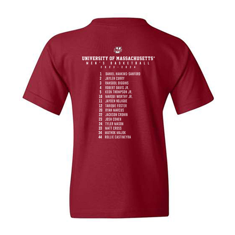 UMass - NCAA Men's Basketball : Rollie Castineyra - Youth T-Shirt-1