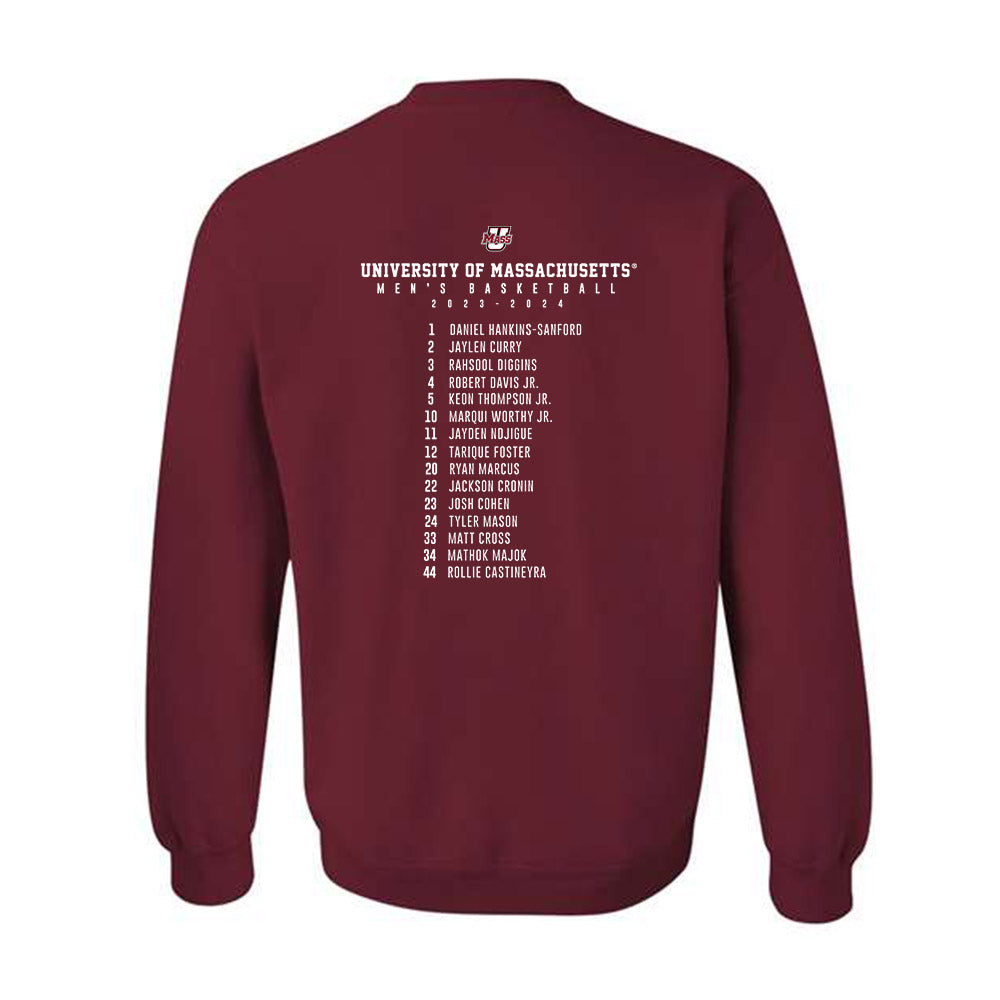 UMass - NCAA Men's Basketball : Jordan Clayton - Crewneck Sweatshirt-1