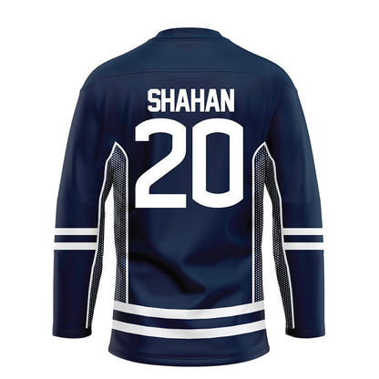 UConn - NCAA Men's Ice Hockey : Kaden Shahan - Navy Hockey Jersey-1