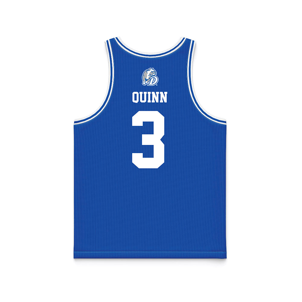 Drake - NCAA Men's Basketball : Jalen Quinn - Blue Basketball Jersey-1