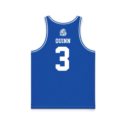 Drake - NCAA Men's Basketball : Jalen Quinn - Blue Basketball Jersey-1
