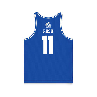 Drake - NCAA Men's Basketball : LJ Rush - Blue Basketball Jersey-1