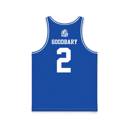 Drake - NCAA Men's Basketball : Griffen Goodbary - Blue Basketball Jersey-1