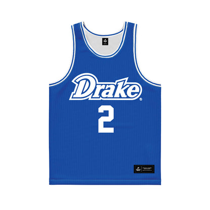 Drake - NCAA Men's Basketball : Griffen Goodbary - Blue Basketball Jersey-0