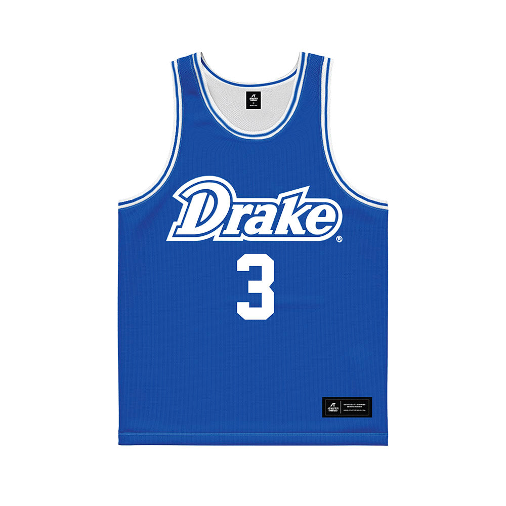 Drake - NCAA Men's Basketball : Jalen Quinn - Blue Basketball Jersey-0