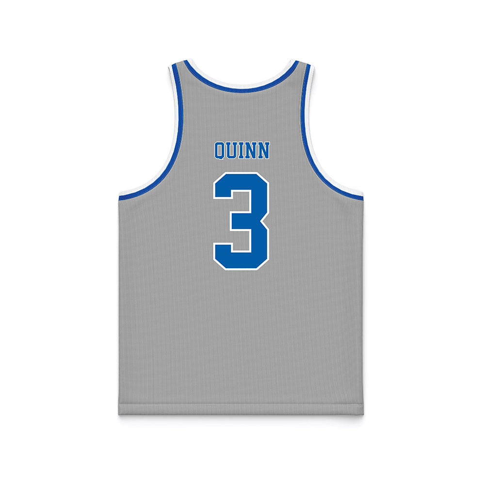 Drake - NCAA Men's Basketball : Jalen Quinn - Grey Basketball Jersey-1