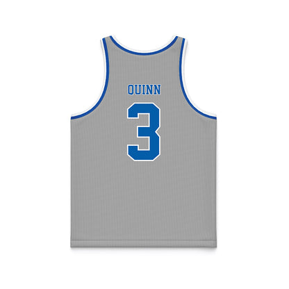 Drake - NCAA Men's Basketball : Jalen Quinn - Grey Basketball Jersey-1