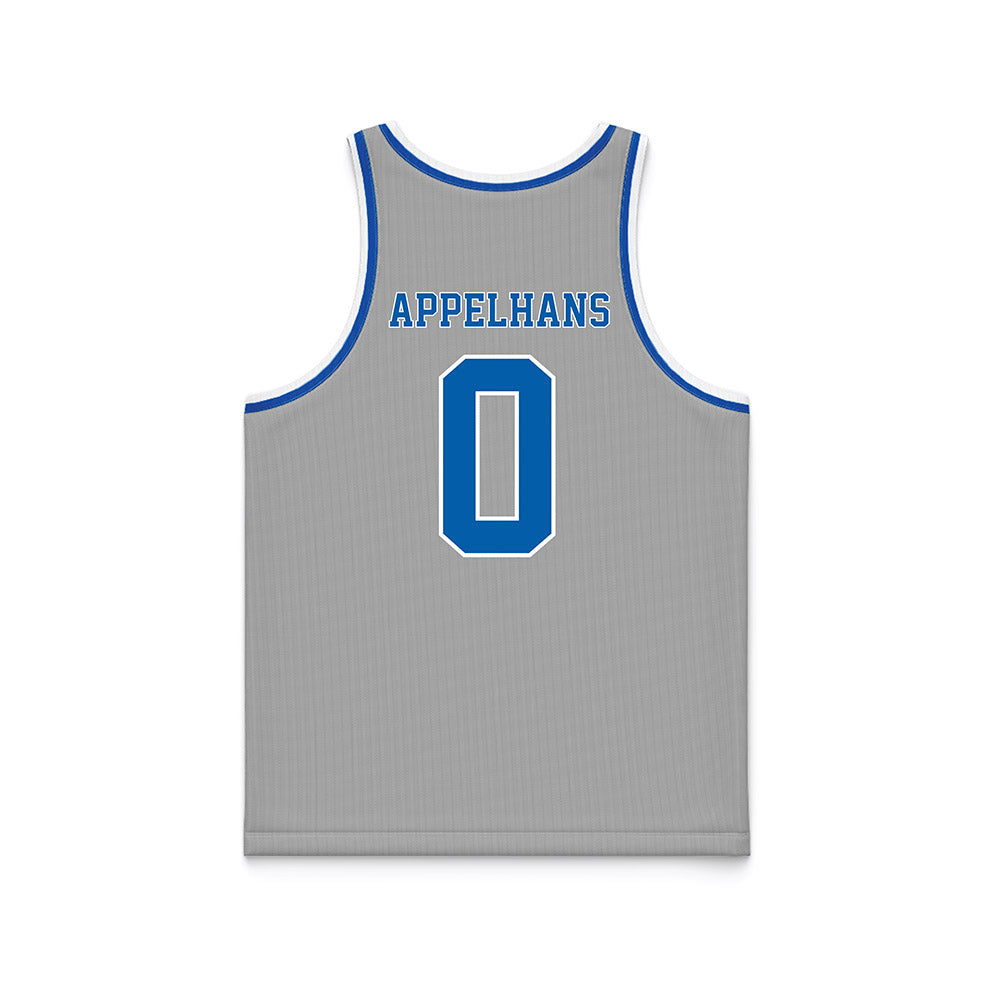 Drake - NCAA Men's Basketball : Braden Appelhans - Grey Basketball Jersey-1