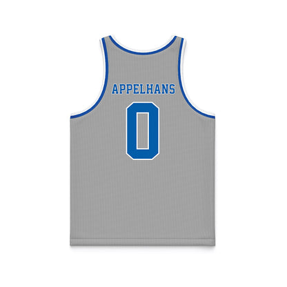 Drake - NCAA Men's Basketball : Braden Appelhans - Grey Basketball Jersey-1