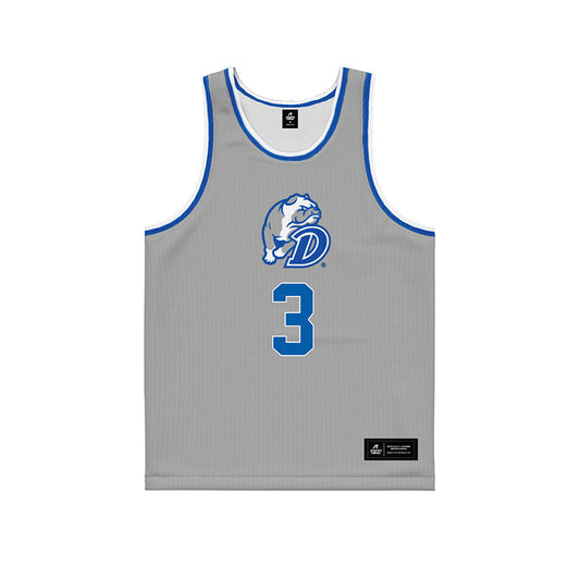 Drake - NCAA Men's Basketball : Jalen Quinn - Grey Basketball Jersey-0
