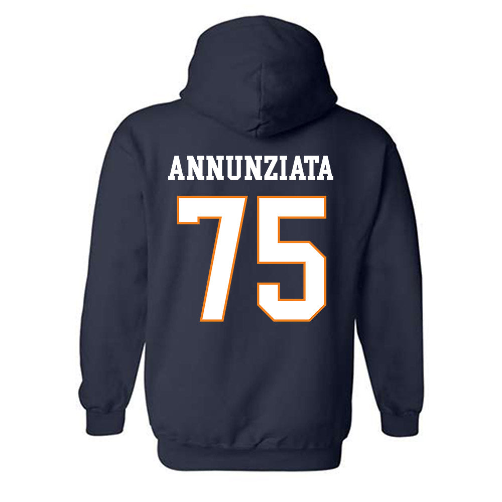 UT Martin - NCAA Football : Khaleel Annunziata - Classic Fashion Shersey Hooded Sweatshirt-1