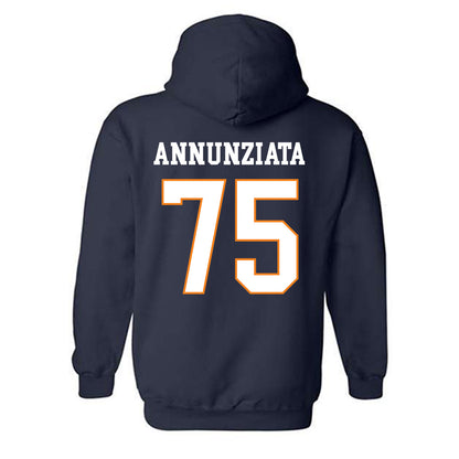 UT Martin - NCAA Football : Khaleel Annunziata - Classic Fashion Shersey Hooded Sweatshirt-1