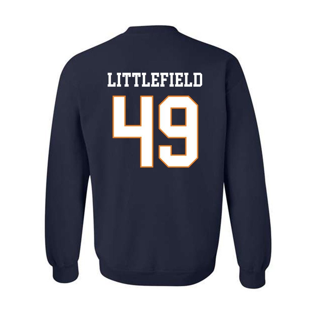 UT Martin - NCAA Football : Connon Littlefield - Classic Fashion Shersey Crewneck Sweatshirt-1