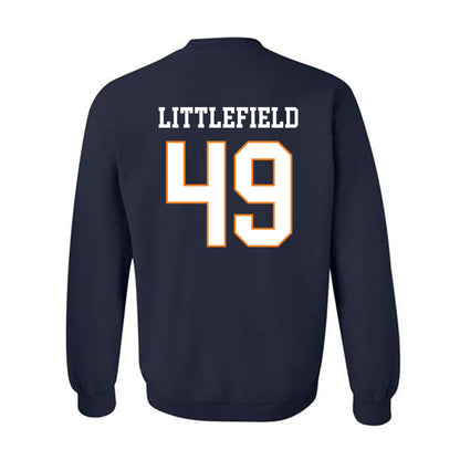UT Martin - NCAA Football : Connon Littlefield - Classic Fashion Shersey Crewneck Sweatshirt-1