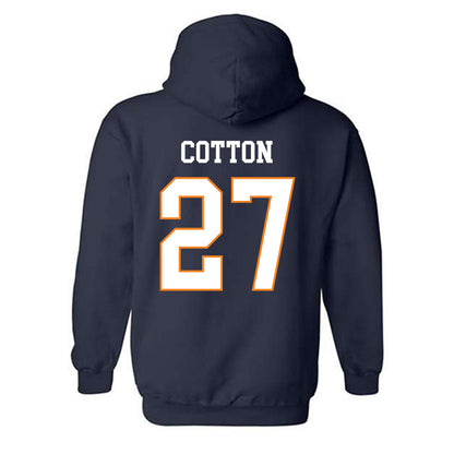 UT Martin - NCAA Football : Trey Cotton - Classic Fashion Shersey Hooded Sweatshirt-1