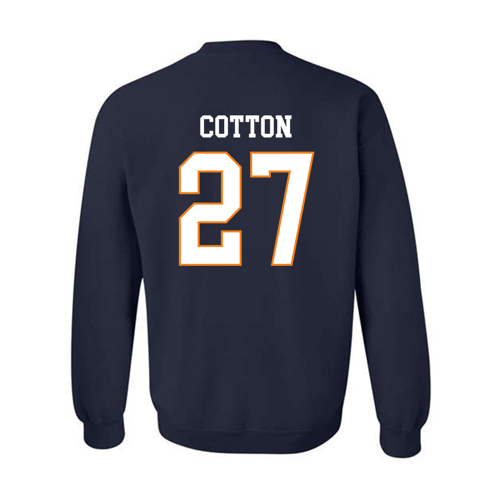UT Martin - NCAA Football : Trey Cotton - Classic Fashion Shersey Crewneck Sweatshirt-1