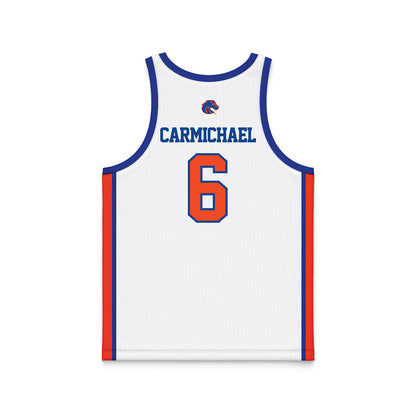Boise State - NCAA Men's Basketball : Pearson Carmichael - White Basketball Jersey-1