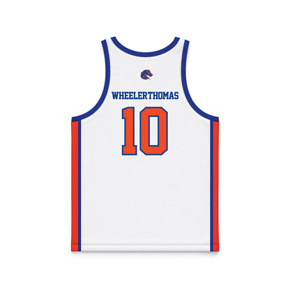 Boise State - NCAA Men's Basketball : Damari Wheeler-Thomas - White Basketball Jersey-1