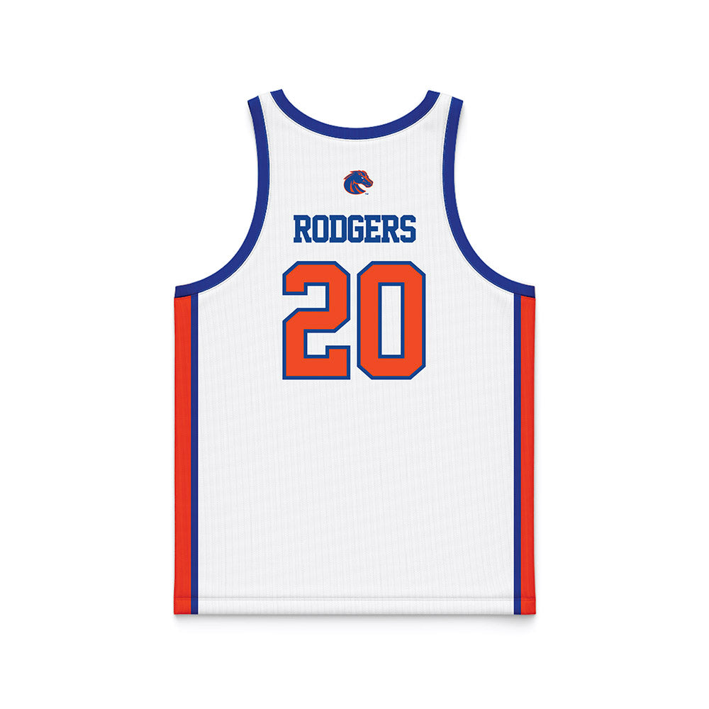 Boise State - NCAA Men's Basketball : Ty Rodgers - White Basketball Jersey-1