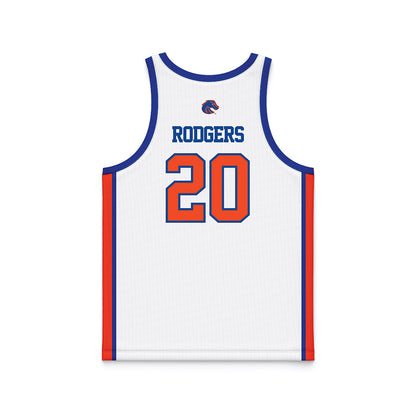 Boise State - NCAA Men's Basketball : Ty Rodgers - White Basketball Jersey-1