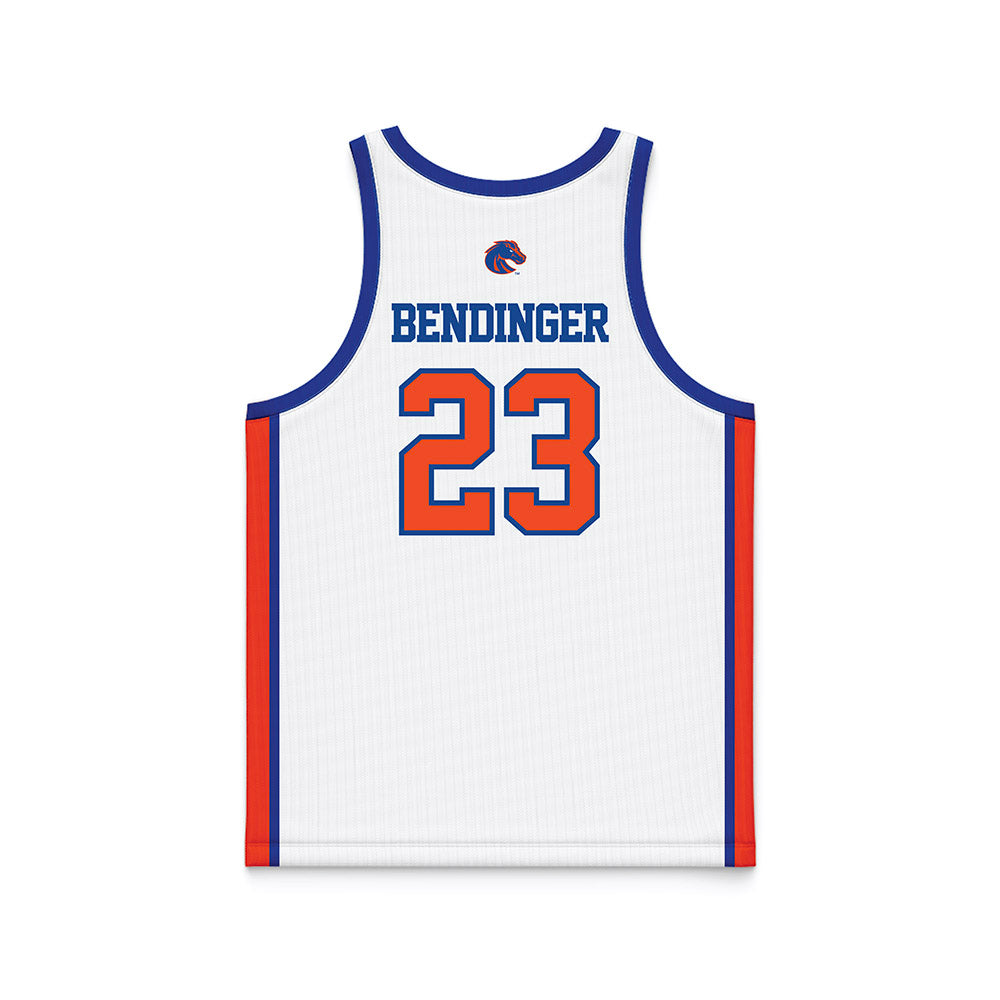 Boise State - NCAA Men's Basketball : Noah Bendinger - White Basketball Jersey-1