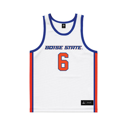 Boise State - NCAA Men's Basketball : Pearson Carmichael - White Basketball Jersey-0