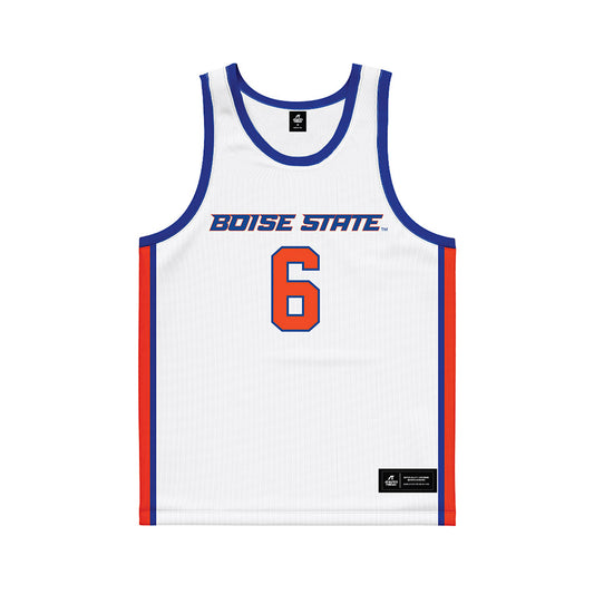 Boise State - NCAA Men's Basketball : Pearson Carmichael - White Basketball Jersey-0