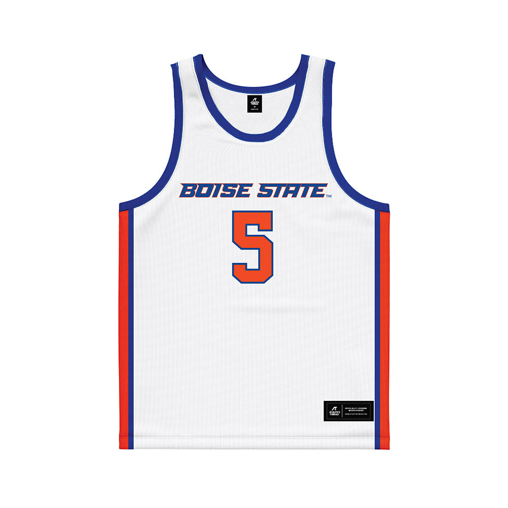 Boise State - NCAA Men's Basketball : Brady Hennig - White Basketball Jersey-0