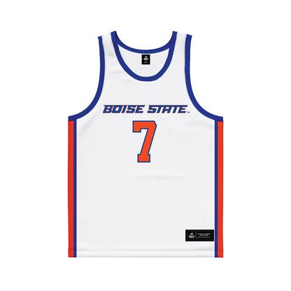 Boise State - NCAA Men's Basketball : Jerquarius Stanback - White Basketball Jersey-0
