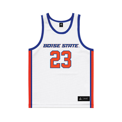 Boise State - NCAA Men's Basketball : Noah Bendinger - White Basketball Jersey-0