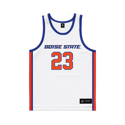 Boise State - NCAA Men's Basketball : Noah Bendinger - White Basketball Jersey-0