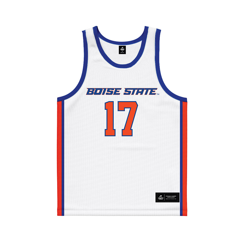 Boise State - NCAA Men's Basketball : Kaur Tomann - White Basketball Jersey-0