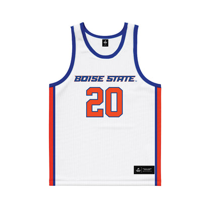 Boise State - NCAA Men's Basketball : Ty Rodgers - White Basketball Jersey-0