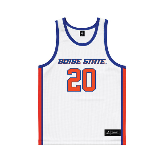 Boise State - NCAA Men's Basketball : Ty Rodgers - White Basketball Jersey-0