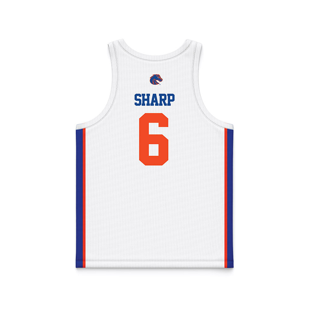 Boise State - NCAA Women's Basketball : Milly Sharp - White Basketball Jersey