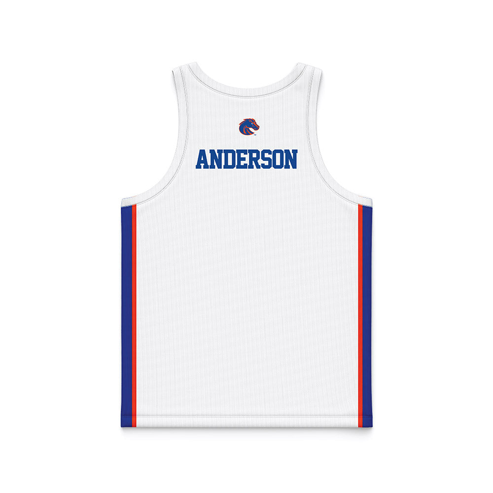 Boise State - NCAA Women's Basketball : Zia-Daye Anderson - White Basketball Jersey-1