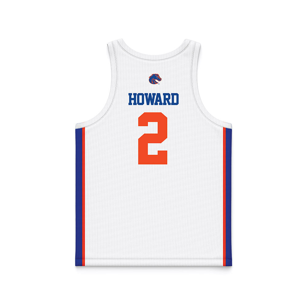 Boise State - NCAA Women's Basketball : Emily Howard - White Basketball Jersey-1