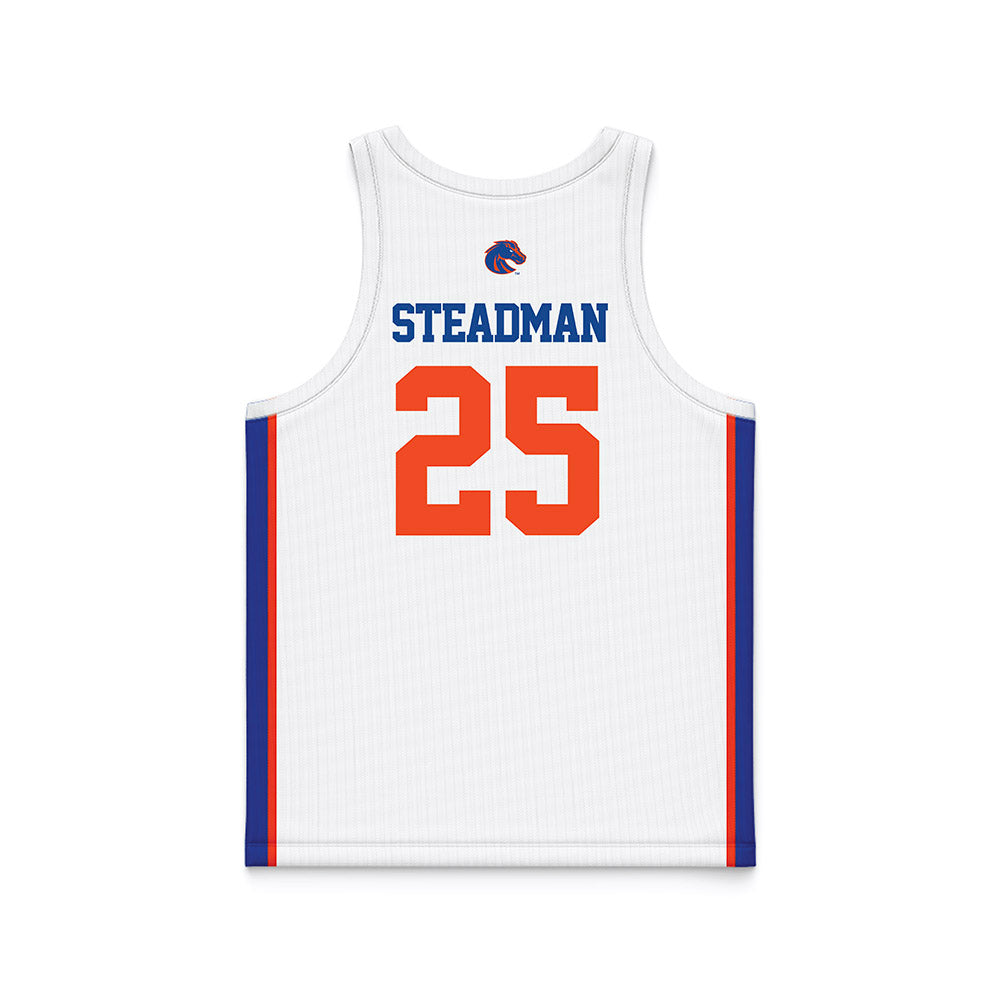 Boise State - NCAA Women's Basketball : Josee Steadman - White Basketball Jersey-1