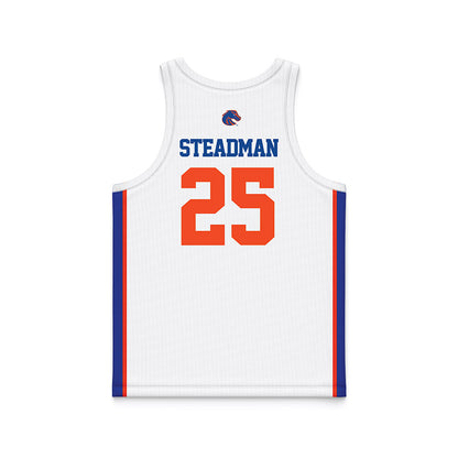 Boise State - NCAA Women's Basketball : Josee Steadman - White Basketball Jersey-1