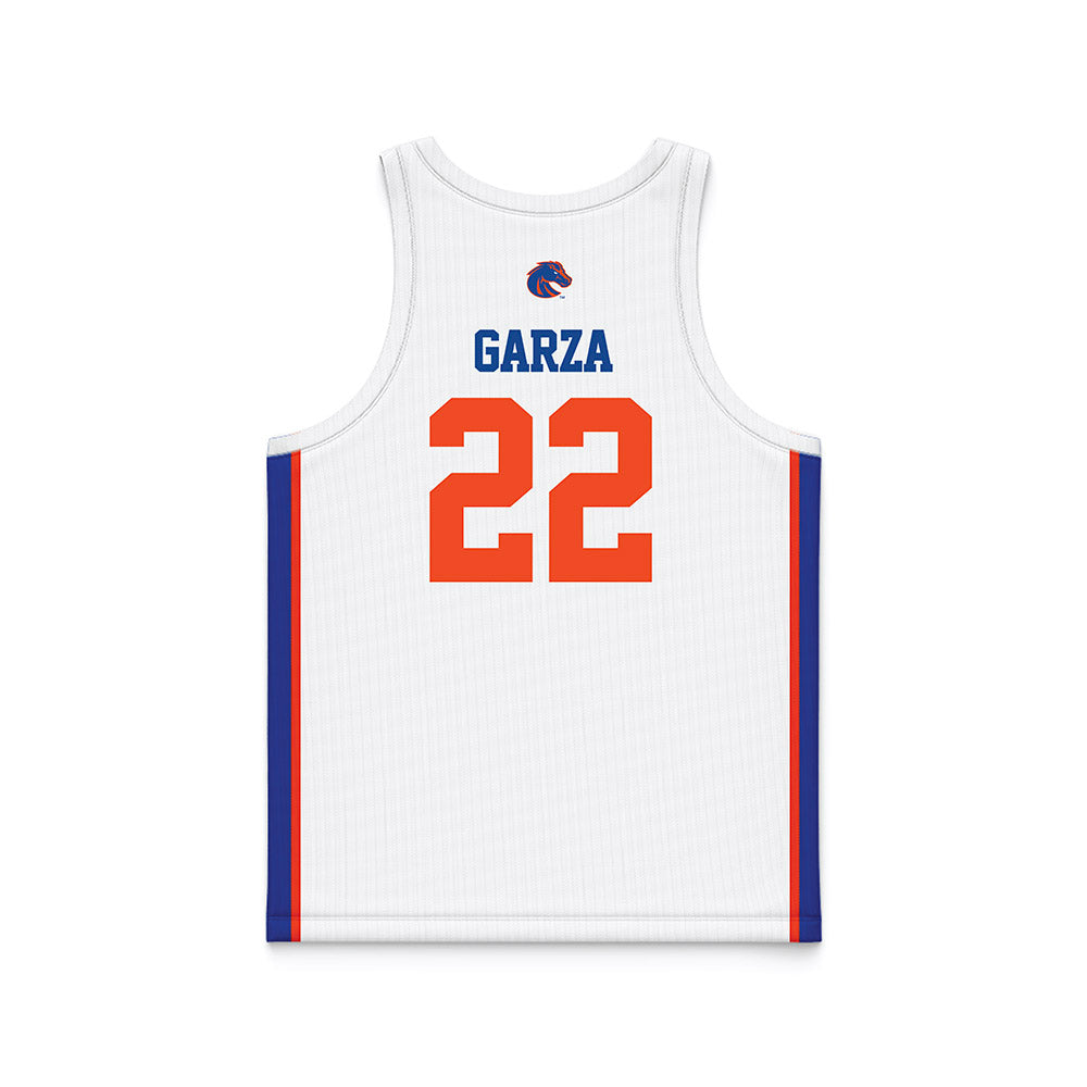 Boise State - NCAA Women's Basketball : Kennasyn Garza - White Basketball Jersey-1