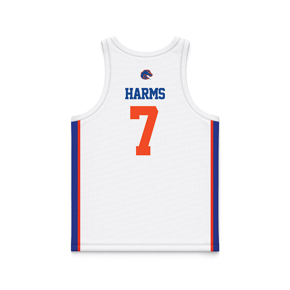 Boise State - NCAA Women's Basketball : Izzie Harms - White Basketball Jersey-1