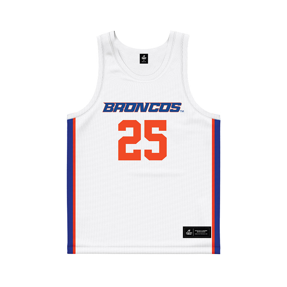 Boise State - NCAA Women's Basketball : Josee Steadman - White Basketball Jersey-0