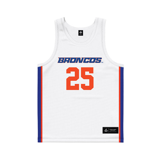 Boise State - NCAA Women's Basketball : Josee Steadman - White Basketball Jersey-0
